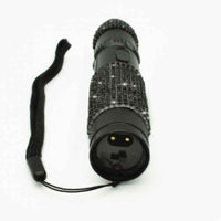 Thumbnail for defense divas black rhinestone bling stun gun flashlight power charger view