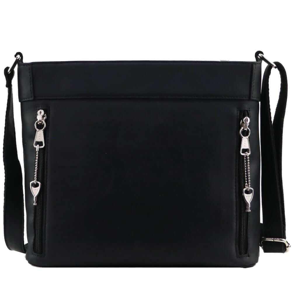 Lady Conceal Handgun Purses Concealed Carry Delaney Leather Crossbody Lockable CCW Bag