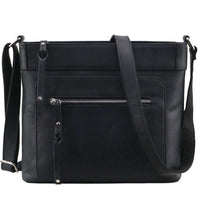 Thumbnail for Lady Conceal Handgun Purses Concealed Carry Delaney Leather Crossbody Lockable CCW Bag Black