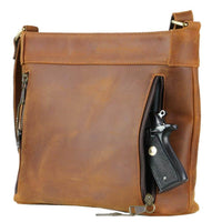 Thumbnail for Lady Conceal Handgun Purses Concealed Carry Delaney Leather Crossbody Lockable CCW Bag