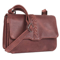 Thumbnail for Lady Conceal Handgun Purses Concealed Carry Jolene Leather Lockable CCW Crossbody Organizer Mahogany