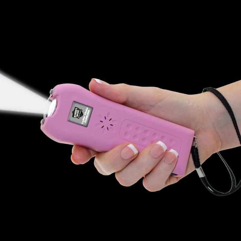 defense divas ladies choice pink stun gun flashlight feature