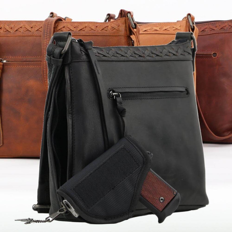 Faith Genuine Leather Lockable CCW Crossbody Bag Defense Divas