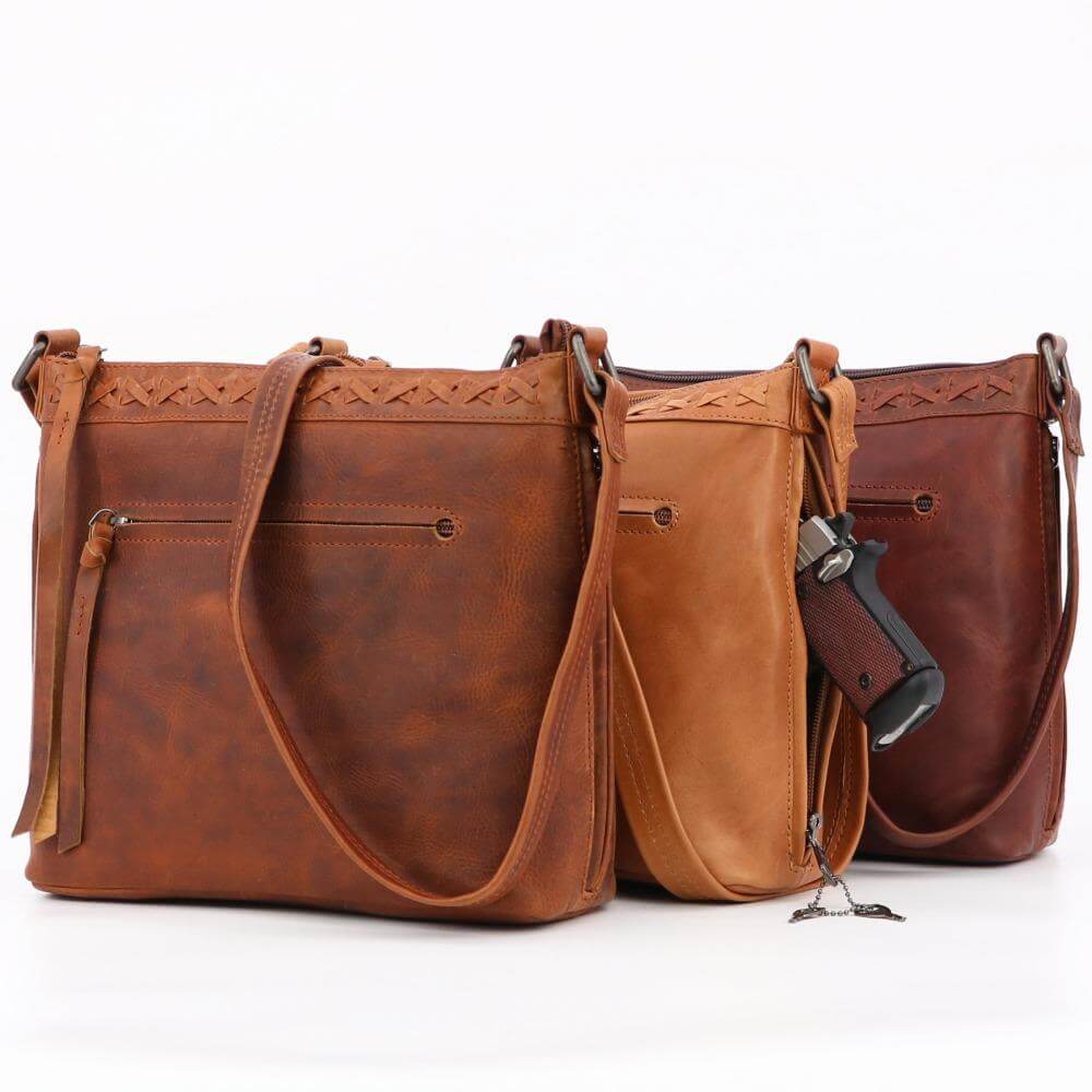 Western Style Berry Conchos Cowgirl Country Conceal Carry Purses Crossbody  Handbags Women Shoulder Bags Wallet Set Brown, Brown, XL: Amazon.co.uk:  Fashion
