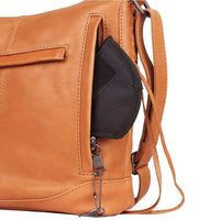 Thumbnail for Lady Conceal Handgun Purses Concealed Carry Blake Scooped Leather Crossbody Lockable CCW Bag