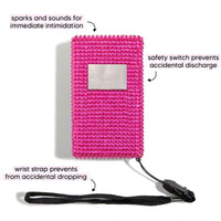 Thumbnail for defense divas pink rhinestone bling sting stun gun function diagram