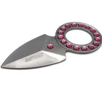 Thumbnail for Defense Divas® Knives & Knuckles Pink Crystal Knife Necklace