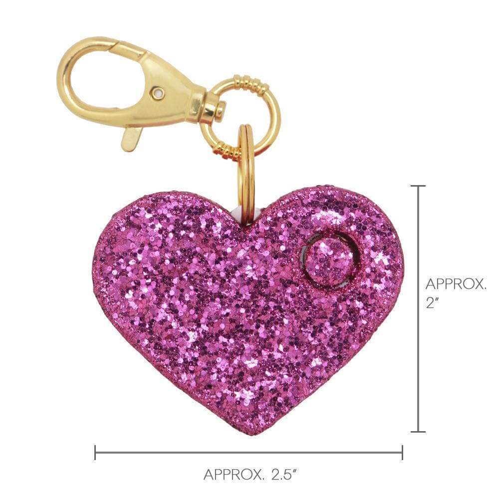 pink rhinestone glitter panic alarm self defense keychain