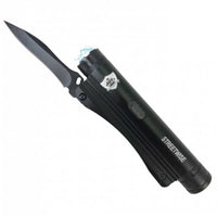 Thumbnail for defense divas self defense sting blade SWSB22 black knife stun gun flashlight combo