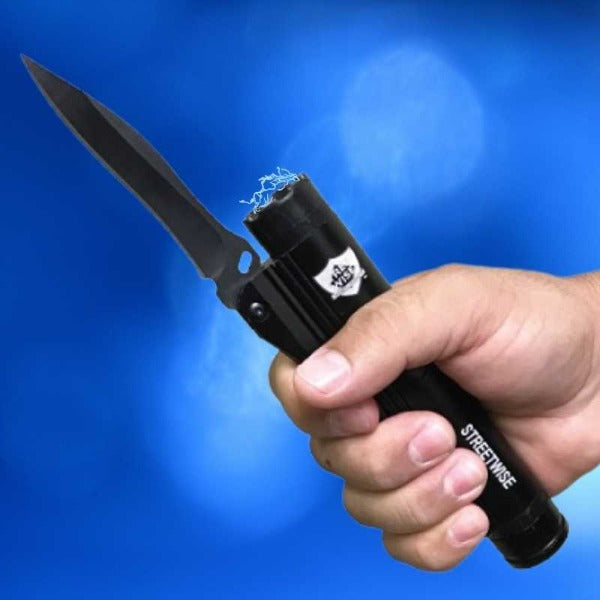 buy taser flashlight recharge combo Sting Blade Stun Gun Knife Flashlight Combo