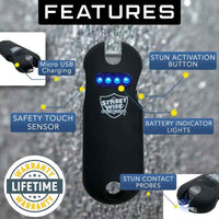 Thumbnail for defense divas smart 24 self defense keychain stun gun features