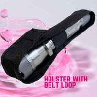 Thumbnail for defense divas tag team stun gun flashlight taser combo silver holster