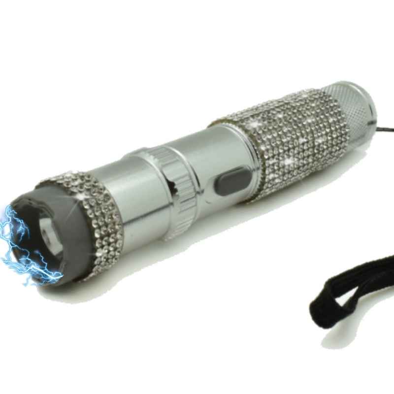 defense divas taser rhinestone bling stun gun flashlight