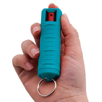 Thumbnail for Defense Divas® Pepper Spray Police Magnum OC-17 Teal Pepper Spray Keychain