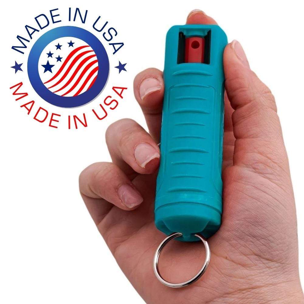Defense Divas® Pepper Spray Police Magnum OC-17 Teal Pepper Spray Keychain