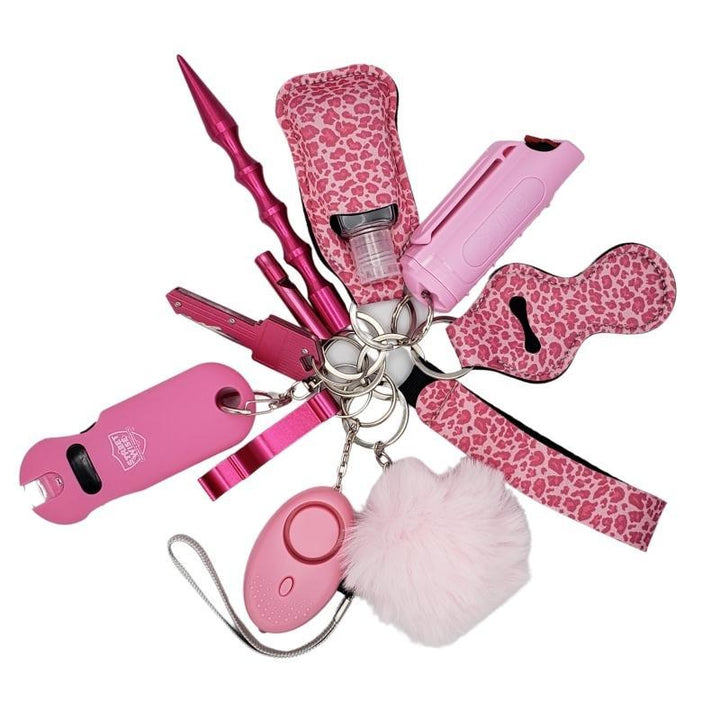 Fight Fobs® Pink Leopard Defensive Key Chain Gift Set Defense Divas®