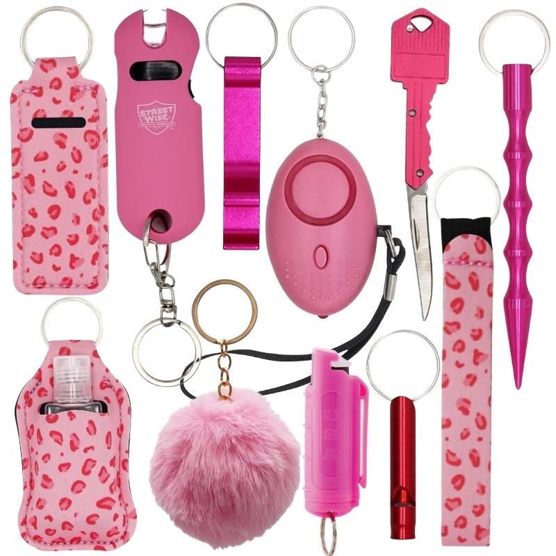 Fight Fobs® Pink Leopard Defensive Key Chain Gift Set Defense Divas®