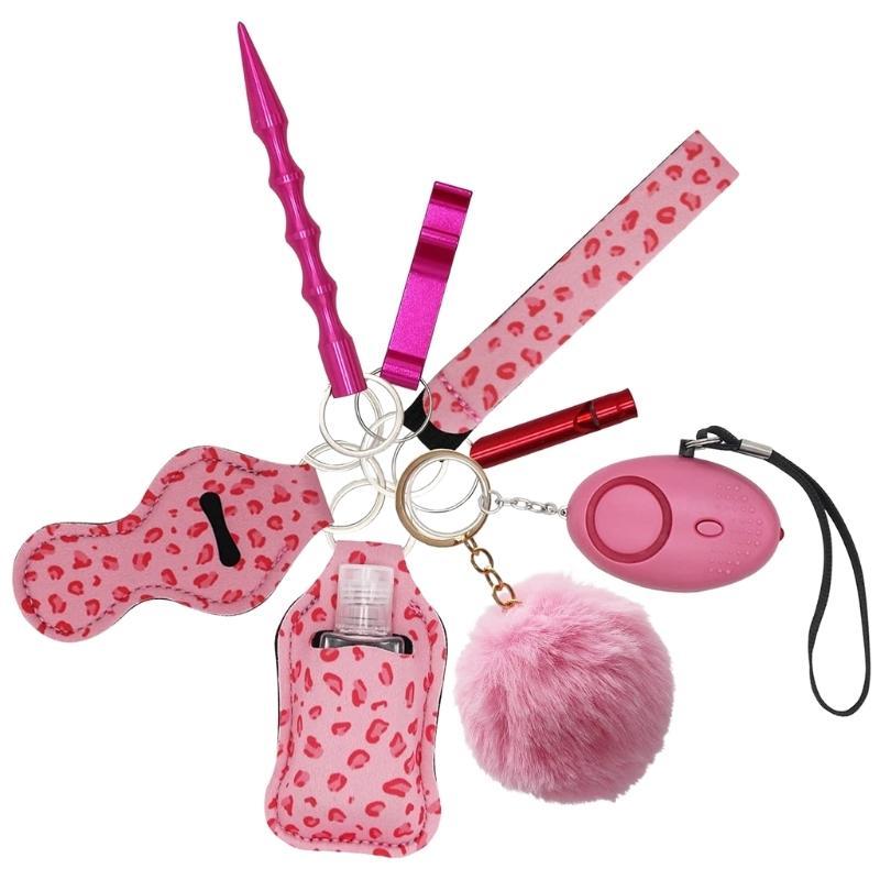 Fight Fobs® Pink Leopard Defensive Key Chain Gift Set | Defense Divas®