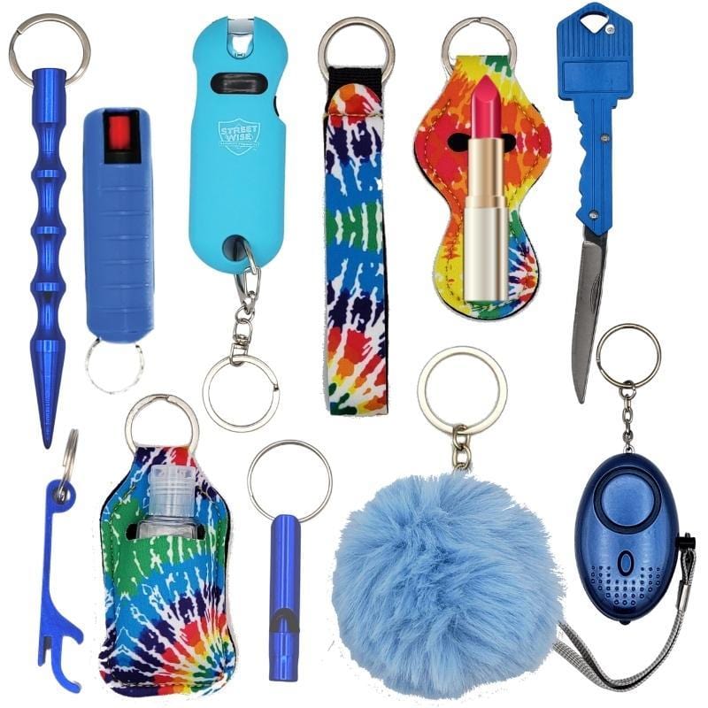 fight-fobs-tie-dye-stun-gun-pepper-spray-keychain-self-defense-kit