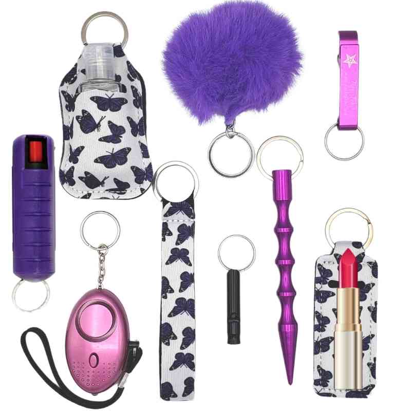 Key Chain Defense Fight Fobs® Butterfly Self Defense Key Chain Set | Defense Divas®