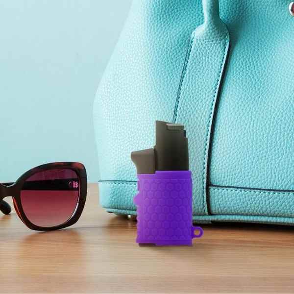 light em up purple pepper spray keychain flashlight combo