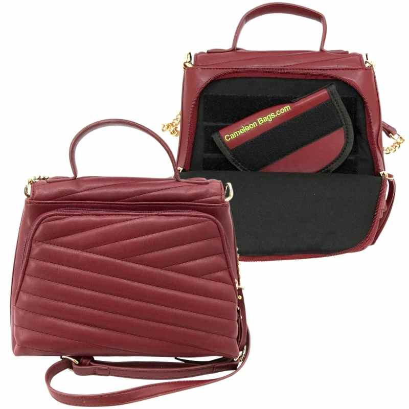 maroon venus cameleon ccw handbag features