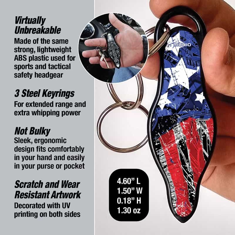 munio self defense key ring features