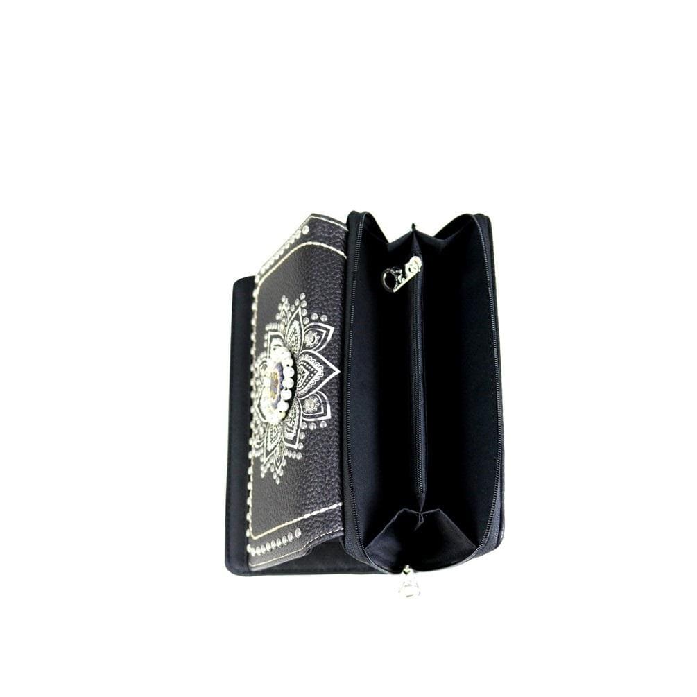 Montana West Handgun Purses Montana West® Brightly Beaded Multi Color Concho Concealed Carry Purse Firearm Handbag Wallet Set