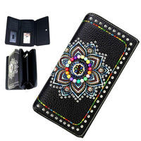 Montana West Handgun Purses Montana West® Brightly Beaded Multi Color Concho Concealed Carry Purse Firearm Handbag Wallet Set
