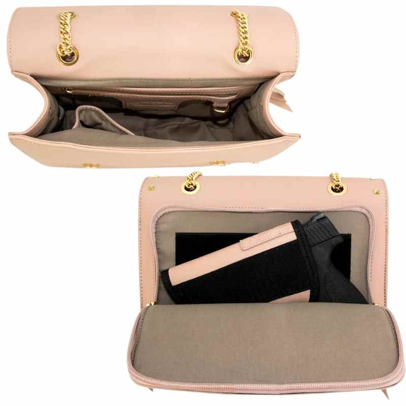 pink cameleon kylie conceal carry purse inside features
